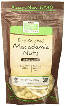 Macadamia Nuts Roasted and Salted Now Foods 9 oz Bag