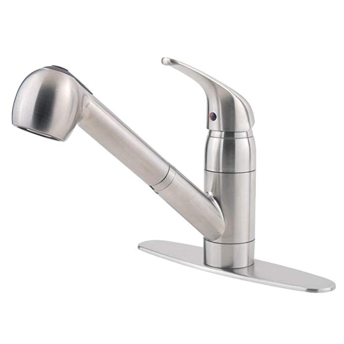 Pfister Pfirst Series 1-Handle Pull-Out Kitchen Faucet, Stainless Steel