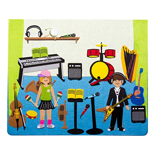 Music Studio w/ Guitar, Trumpet, Drums and Guitar Felt Storyboard