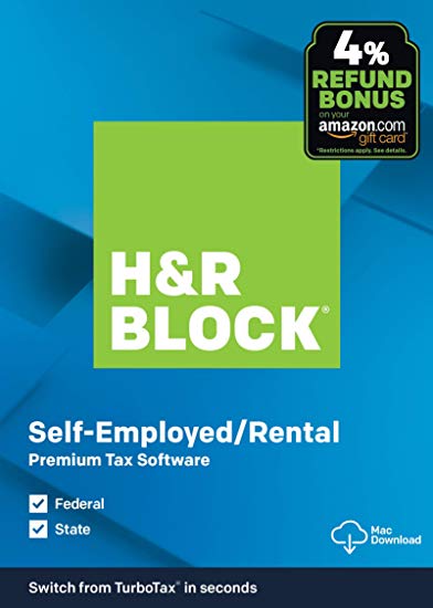 H&R Block Tax Software Premium 2019  with 4% Refund Bonus Offer [Amazon Exclusive] [Mac Download]