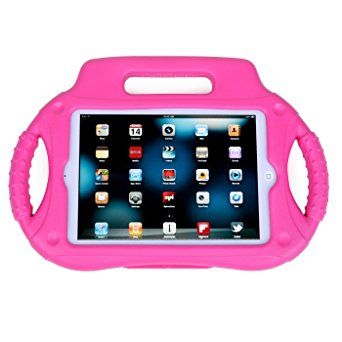 HDE iPad Mini Case Kids Shock Proof Steering Wheel Cover with Stand for Apple iPad Mini / Mini 2 / Mini 3 / Retina (Hot Pink)