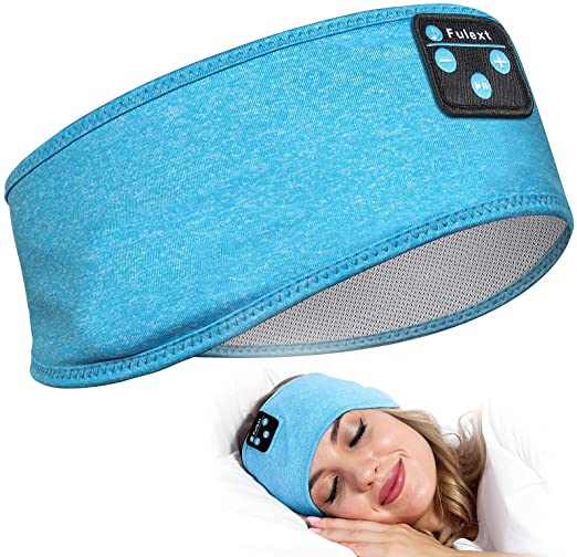 Sleep Headphones Bluetooth Headband, Perytong Upgrage Soft Sleeping Wireless Music Sport Headbands, Long Time Play Sleeping Headsets with Built in Speakers Perfect for Workout, Running, Yoga