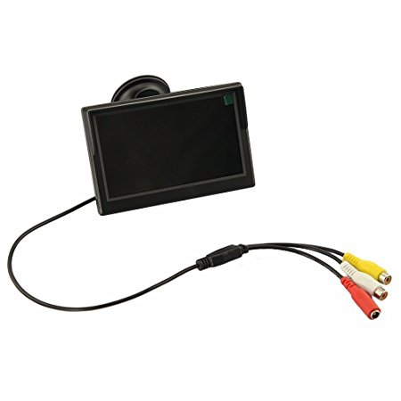Docooler 5 Inches TFT LCD Car Color Rear View Monitor Parking Backup Camera DVD VCR   2 Bracket