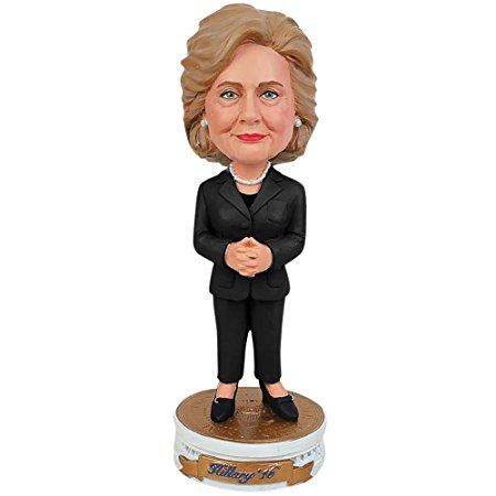 Hillary Clinton 2016 Bobblehead Bobber Standing On Presidential Pedestal