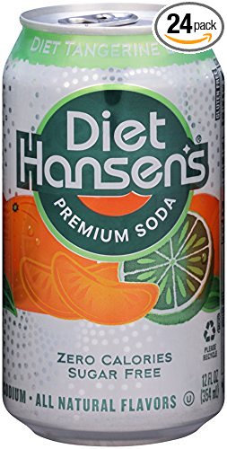 Hansen's Diet Soda Cans, Tangerine Lime, 12 Ounce (Pack of 24)