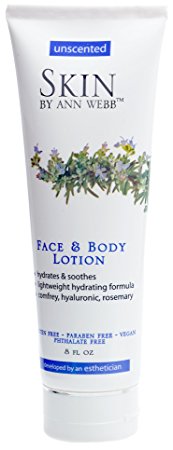 Skin By Ann Webb Unscented Face and Body Lotion, 8 Fluid Ounce