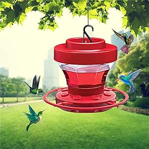 Outdoors Hanging Plastic Bird Feeder, Large Capacity Hummingbird Feeder, 𝐖𝐢𝐥𝐝 Bird Seed Feeder for Garden Yard Outdoors Decoration,Multicolor