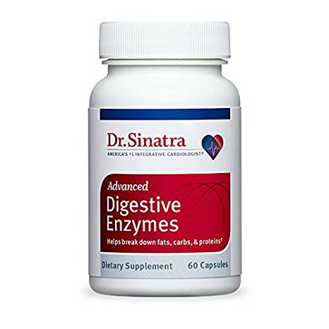 Dr. Sinatra's Advanced Digestive Enzymes Helps Break Down Hard-to-Digest Foods to Support Healthy Digestion, 60 Capsules