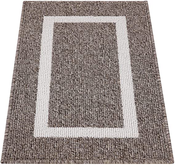 OLANLY Indoor Door Mat, 24x36, Non-Slip Absorbent Resist Dirt Entrance Rug, Machine Washable Low-Profile Inside Entry Door Rugs for Entryway, Brown