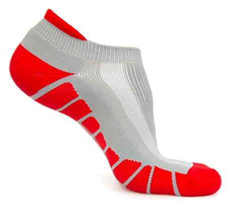 No Show Running Socks - Blister Resistant Athletic Low Cut Socks with Toes and Heel Protection for Women and Men