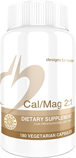 Designs for Health - Cal/Mag 2:1 - 150mg Chelated Magnesium Malate   300mg Chelated Calcium Malate, 180 Capsules