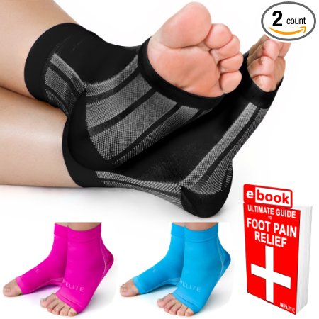 Plantar Fasciitis Compression Socks / Ankle Brace by 1st Elite- Pain Relief in Heels Foot Arch Achilles Tendon Support Night Splint Foot Sleeve for Women Men