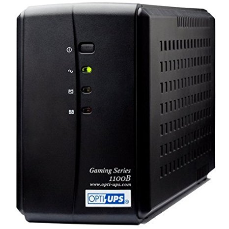 OPTI-UPS GS1100B (1100VA, 550W) Uninterruptible Power Supply 6-outlet ups battery backup for computer, NAS, Camera, surveillance, storage, security system, (Gaming series), Line Interactive AVR design