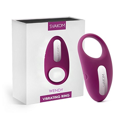 SVAKOM Waterprrof Cock Ring Vibrating Penis Ring Powerful Sexy Toy Vibrator Soft Silicone Stimulator for Couples (violet)