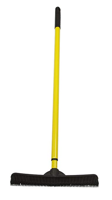 Evriholder SW-250I-AMZ-6 FURemover Broom with Squeegee Telescoping Handle That Extends from 3-6', Small, Black