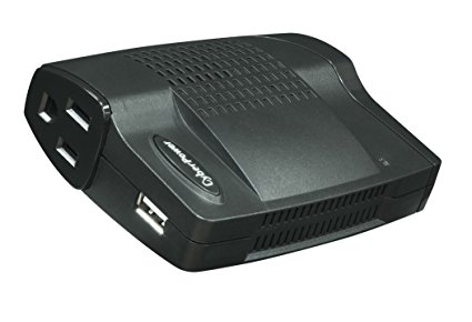 CyberPower CPS175SU 175 Watt Slim-Line Mobile Power Inverter with USB Charging Port and 2 AC Outlets (Black)