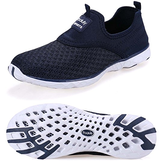 Pooluly Men's Outdoor Quick Drying Water Shoes