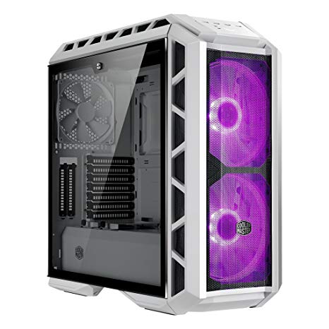 Cooler Master MasterCase H500P Mesh White Computer Case"High Air Flow Mesh Front, RGB LED, Tempered Glass Side Panel" MCM-H500P-WGNN-S00