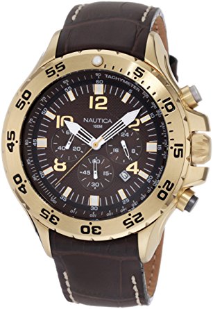 Nautica Men's N18522G NST Gold-Tone Stainless Steel Watch