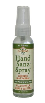 All Terrain Natural Hand Sanitizer Spray with Moisturizing Aloe 2-Ounce