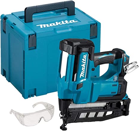 Makita DBN600ZJ 18V Li-Ion LXT Finishing Nailer, Supplied in A Makpac Case - Batteries and Charger Not Included Blue