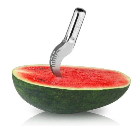 Atziloose Watermelon Slicer Tongs and Corer Stainless Steel Cake Cutter ** Mothers Day Gifts **