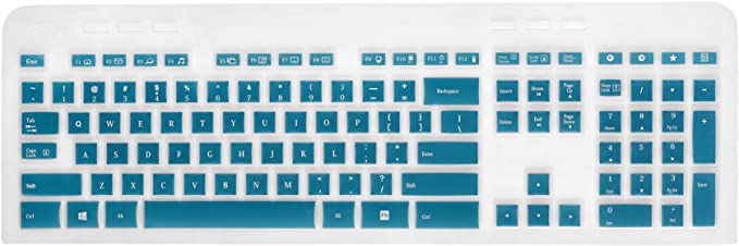 Cosmos Aqua Blue Premium Silicone Keyboard Cover Skin Case Protector for Logitech Wireless Keyboard MK520 & MK520r