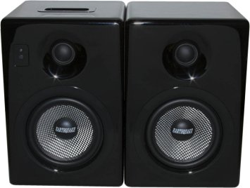 Earthquake Sound IQ52B iPod Docking Speaker System (Black Piano Gloss, Pair)