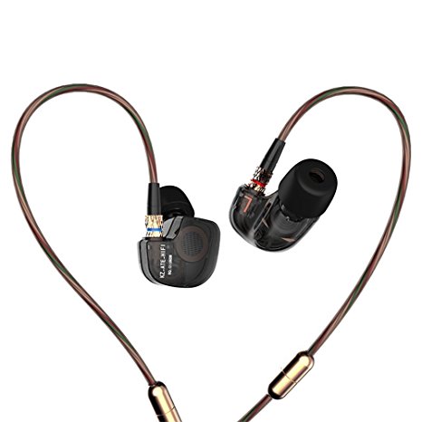 KZ ATE Hi-Fi IEM Sports Headphones with Copper Driver Ear Hook and Foam Eartips Specially for Music Fans, Standard Edition