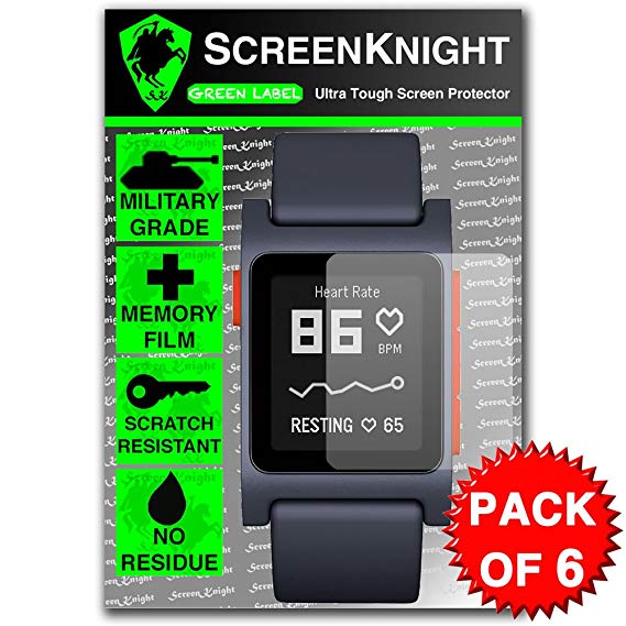 ScreenKnight® Pebble 2 Screen Protector [Pebble 2 SE Screen Protector] - Military Shield X 6 Pieces