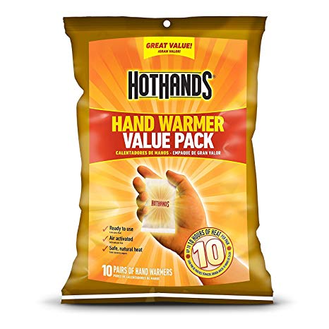 HotHands Hand Warmers 10 Pairs with A Free Carrying Pouch