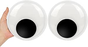 LotFancy Giant Googly Eyes, 7 inch, Self-Adhesive Wiggle Eyes, Big Eyes for Crafts, Plastic Google Eyes Stickers for DIY Projects, Halloween, Christmas Tree Googly Eyes