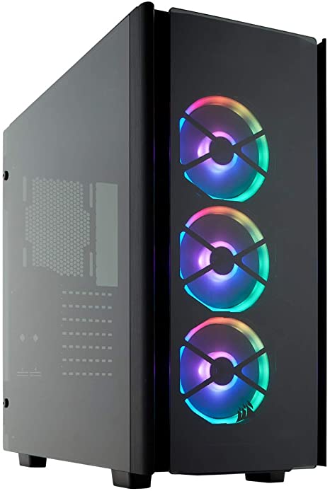 CORSAIR OBSIDIAN 500D RGB SE Mid-Tower Case, 3 RGB Fans, Smoked Tempered Glass, Aluminum Trim - Integrated COMMANDER PRO fan