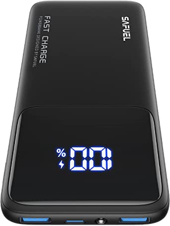 SAFUEL Power Bank, 22.5W PD3.0 QC4.0 Fast Charge 10500mAh USB C LED Display Portable Charger, Quick Charging Battery Pack with Phone Holder for iPhone 13 12 11 Pro Samsung S20 Google AirPods iPad Tablet