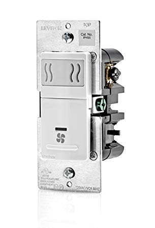 Leviton IPHS5-1LW Humidity Sensor & Fan Control, Single Pole, White