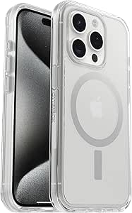 OtterBox iPhone 15 Pro (ONLY) Symmetry Series  Case - Clear, Snaps to MagSafe, Ultra-Sleek, Raised Edges Protect Camera & Screen - Non-Retail Packaging