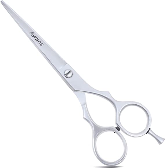 Professional Hairdressing Scissors Cutting Shears, Professional Titanium Barber Hairdressing Salon Razor Edge Scissors with Detachable Finger Rest (Design 1)