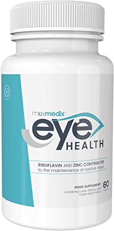 Eye Health Care Lutein Multivitamin Supplement - Capsules for Healthy Eyes & Vision - Omega 3, Bilberry, Lutein, Vitamin B2 & Zinc - Supplement for Eyesight Health, Support and Care - by Maxmedix