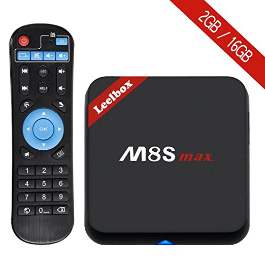 [PURE VERSION] Leelbox M8S max Android TV Box Android 6.0 Amlogic S905X Quad Core 2GB RAM/16GB ROM Dual-band WIFI 2.4GHz/5.0GHz/Bluetooth 4.0/100M LAN