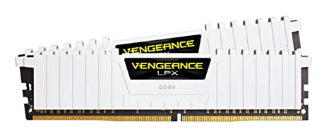 Corsair Vengeance LPX 16GB (2x8GB) DDR4 DRAM 3200MHz C16 Desktop Memory Kit – White (CMK16GX4M2B3200C16W)