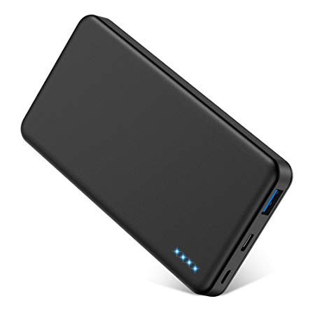 Power Bank, Ultra Slim 10000 mAh Portable Charger, Fast Charging PD & QC3.0 with Dual Outputs, External Battery Pack Compatible for iPhone, Samsung, Huawei, iPad and Nintendo Switch
