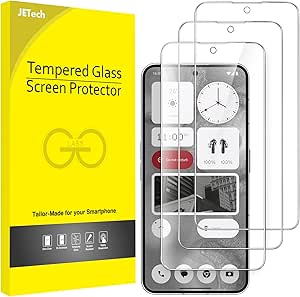 JETech Screen Protector for Nothing Phone 2 6.7-Inch, 9H Tempered Glass Film, Anti-Scratch, HD Clear, 3-Pack