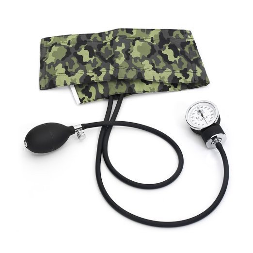 Prestige Medical Premium Adult Aneroid Sphygmomanometer, Camouflage Green