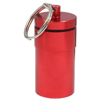 HTS 261F0 Large Red Aluminum Pill Container