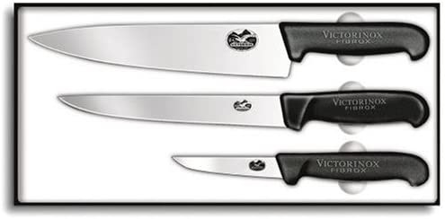 Victorinox Fibrox Pro 3-Piece Chef's Set, 10 Inch, Black