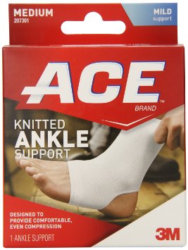 ACE Knitted Ankle Support, Medium, 1 Count