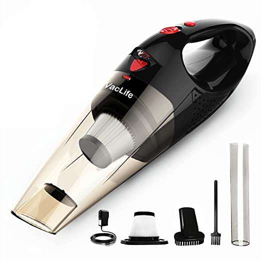 VacLife Handheld Vacuum with Handheld Filters, Car Vacuum Cleaner Cordless, Red(VL189)