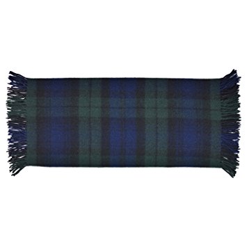 Prince of Scots Highland Tartan Tweed 100% Pure New Wool Lap Throw ~ Black Watch ~