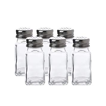 Glass Salt and Pepper Shaker Set-6pcs Pack