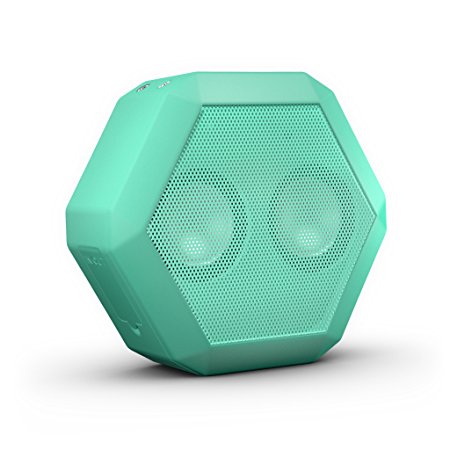 Boombotix Boombot REX Wireless Ultraportable Weatherproof Bluetooth Speaker for iPods Smartphones Tablets and Laptops - Spring Mint (Newest Version)